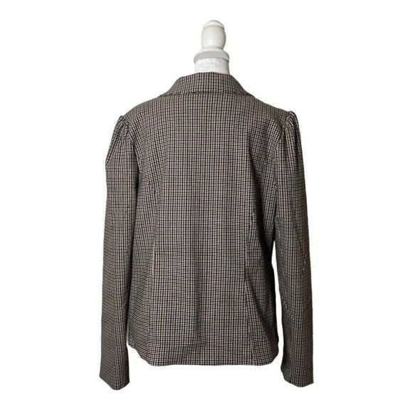 Autres Filles Houndstooth Shoulder Padded Womens Blazer Crest Buttons NWT US XL - Picture 5 of 13